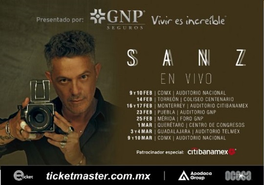 Anuncian Concierto De Alejandro Sanz Para Febrero En Puebla