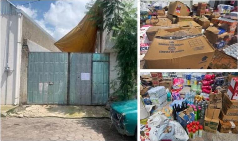 Catean bodega en San Cristóbal Tulcingo y hallan abarrotes robados