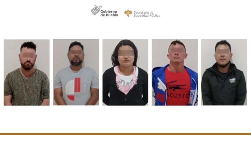 Caen cinco extranjeros con 150 dosis de droga en Puebla capital