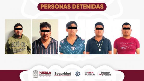 En distintas acciones, detiene policía estatal a cinco hombres armados en Huauchinango