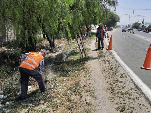 Trabaja Infraestructura en conservación de carreteras en Quecholac, Tenango y Zacapoaxtla