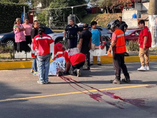 Muere motociclista tras accidente en Huauchinango