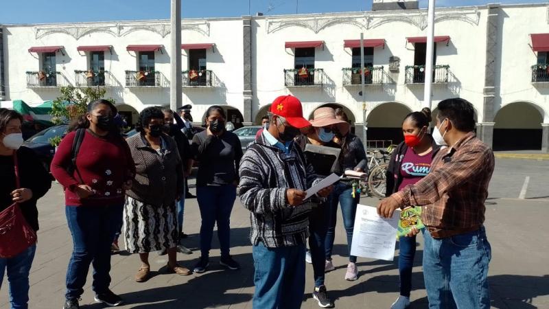 Antorchistas piden obras en Huejotzingo