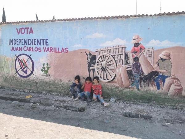 A través de obras de Arte piden el Voto en Palmar de Bravo