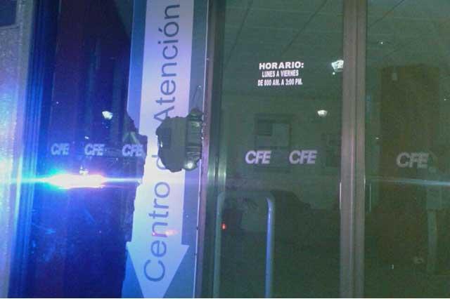 Frustra policía robo a oficinas de la CFE en San Martín Texmelucan