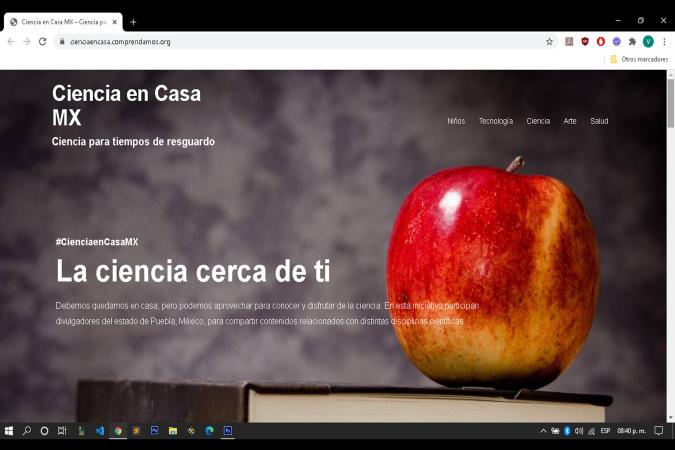 Ciencia en Casa Mx BUAP promueve contenidos lúdicos