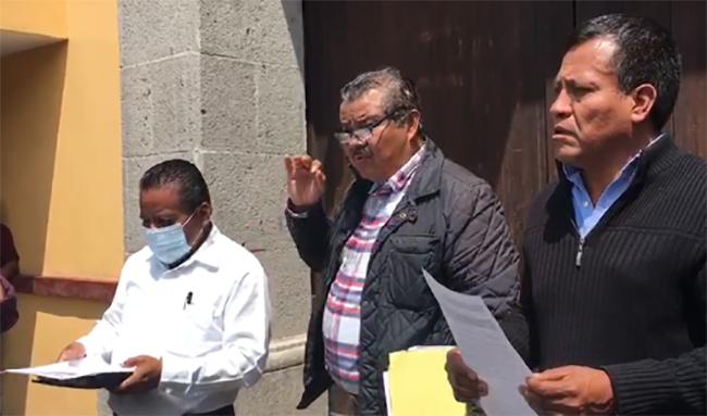 Simbólicamente clausuran palacio de San Andrés Cholula