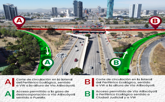 Conoce vías alternas por cierre de la lateral del Periférico Ecológico