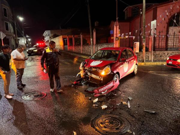 Conductor ebrio en Atlixco choca contra vehículo del ayuntamiento de Huaquechula
