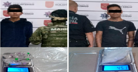 Detienen a seis en Huejotzingo, algunos llevaban droga