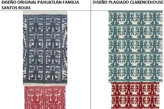 Clarencehouse plagia diseños de San Pablito y Pahuatlán
