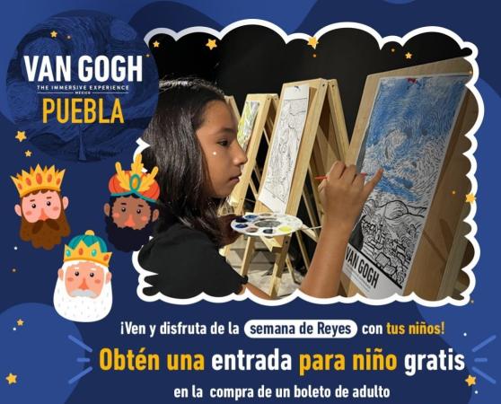 Habrá entrada gratuita para niños y niñas a Van Gogh Inmersivo por Día de Reyes