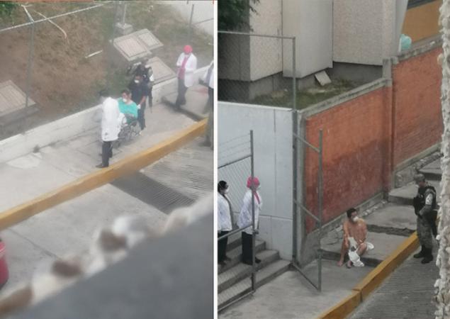Se escapa de hospital Covid en Puebla y lo regresan hasta escoltado