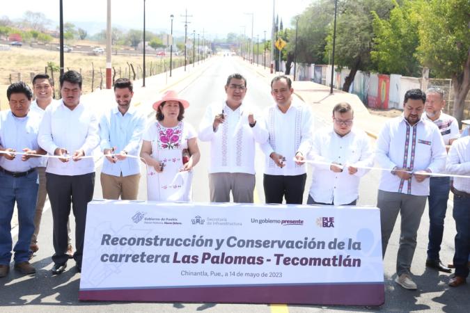 Inaugura Céspedes reconstrucción de carretera Las Palomas-Tecomatlán