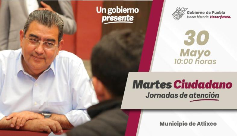 Presidirá Céspedes Martes Ciudadano en Atlixco