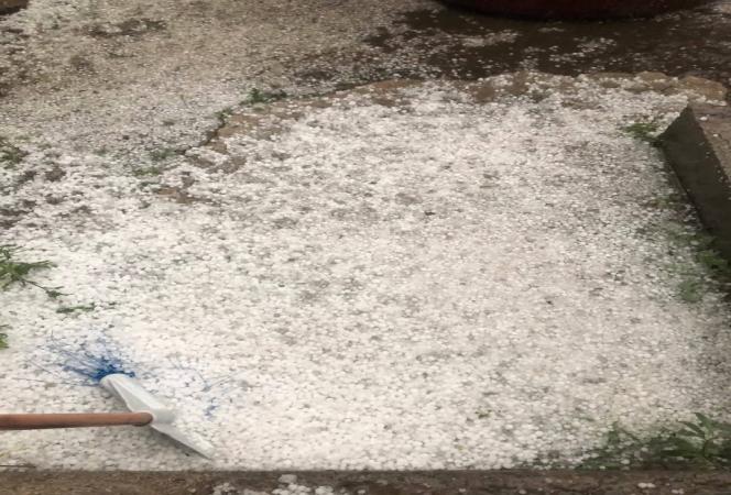 Granizada sorprende a los vecinos de Huamantla