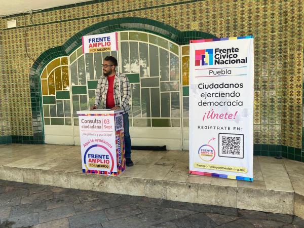 Colectivo instala módulo en Atlixco para elegir candidato en el 2024