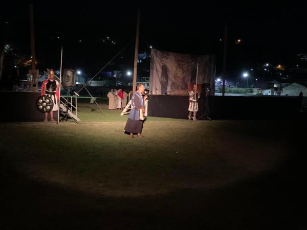 Celebran Semana Santa en Atlixco con obras de teatro y lavatorios