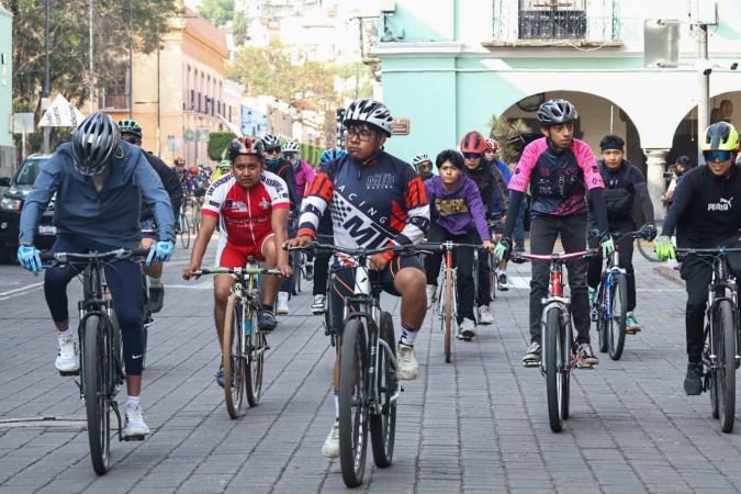 Realizan Rodada "Vive Saludable, Vive Feliz" en Tlaxcala