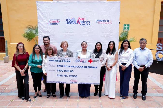 San Andrés Cholula se une a la Cruz Roja con donativo y carrera con causa
