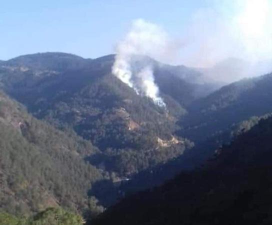 #Ixtacamaxtitlan, incendio, bosque