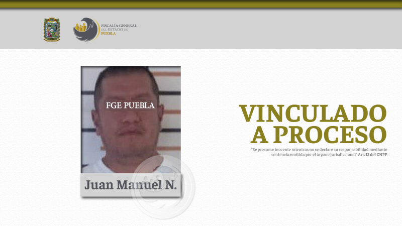 Vinculado a proceso a Juan por balear a varias personas en Huauchinango