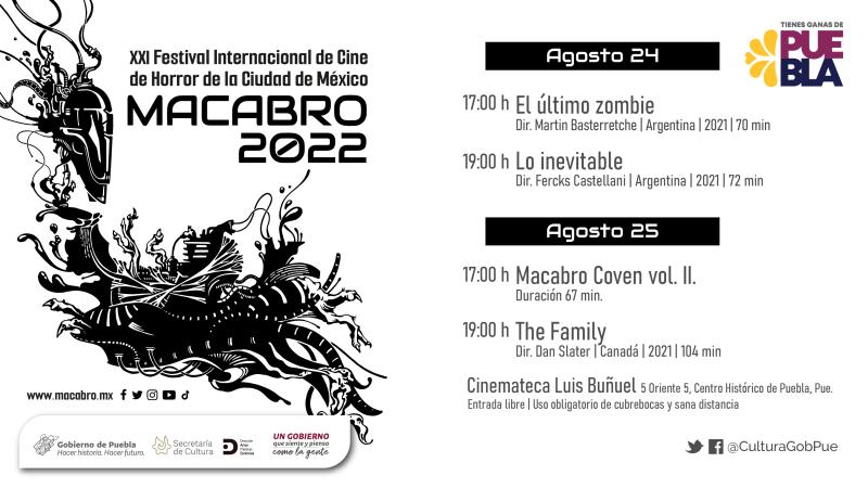Puebla, sede del Festival Macabro 2022