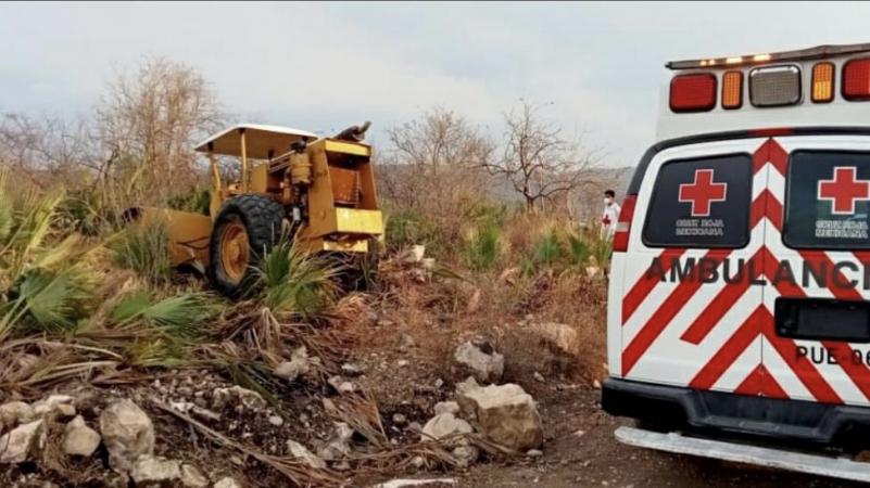 Vecino de Atlixco muere tras ser aplastado por vibrocompactadora