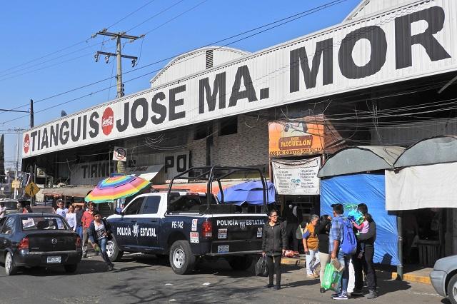 Refuerza Gobierno de Puebla Seguridad en mercados municipales