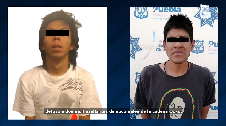 Detienen a multiasaltantes de tiendas Oxxo en la capital poblana