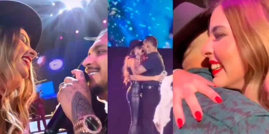 Nodal le canta en pleno concierto a una fan parecida a Belinda
