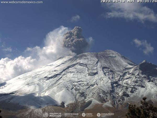 Popocatépetl anda muy activo con 9 explosiones en 24 horas