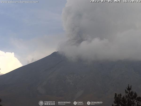 Popocatépetl registra 38 exhalaciones en las últimas 24 horas