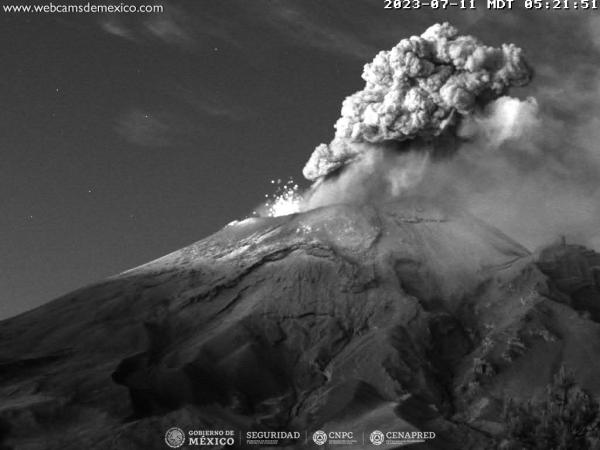 Popocatépetl aumenta actividad y se registran 123 exhalaciones en 24 horas