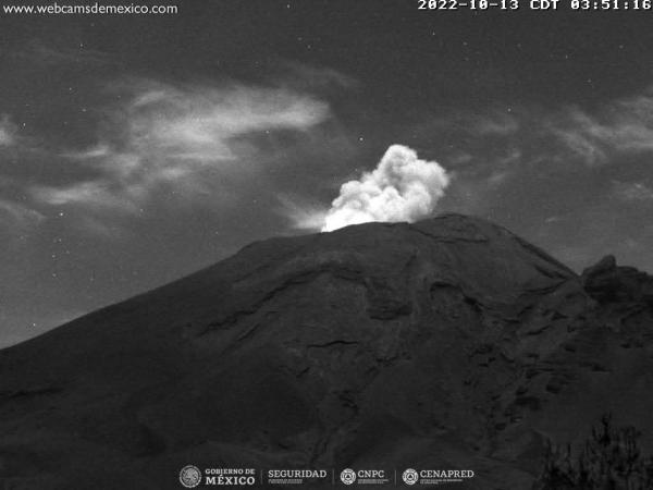 Popocatépetl registra 99 exhalaciones en 24 horas
