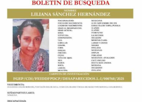 Mujer de Chiautla de Tapia desaparece en Izúcar