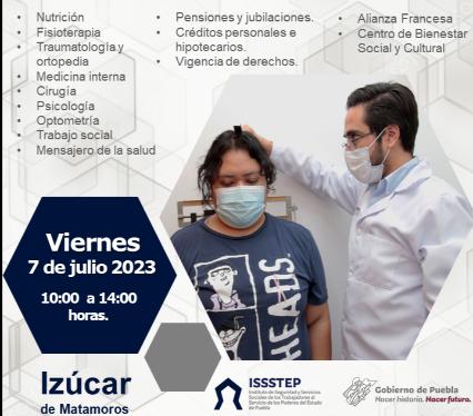 Alista ISSSTEP jornada de consulta de especialidades en Izúcar