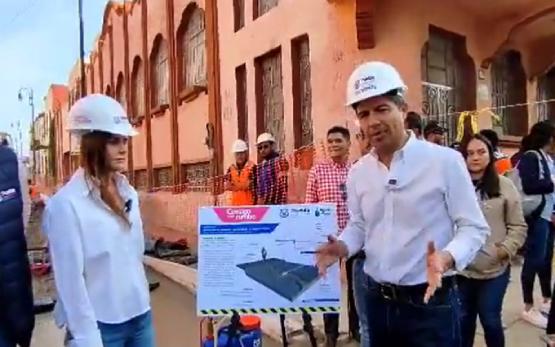 Rivera supervisa obras de la 16,12 y 10 Oriente-Poniente