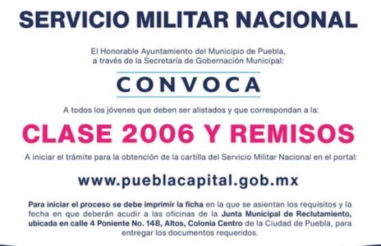 Inicia proceso para obtener cartilla del servicio militar 2006 y remisos