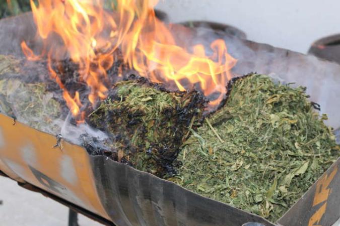 Incinera FGR más de 234 kilos de droga incautada en Puebla
