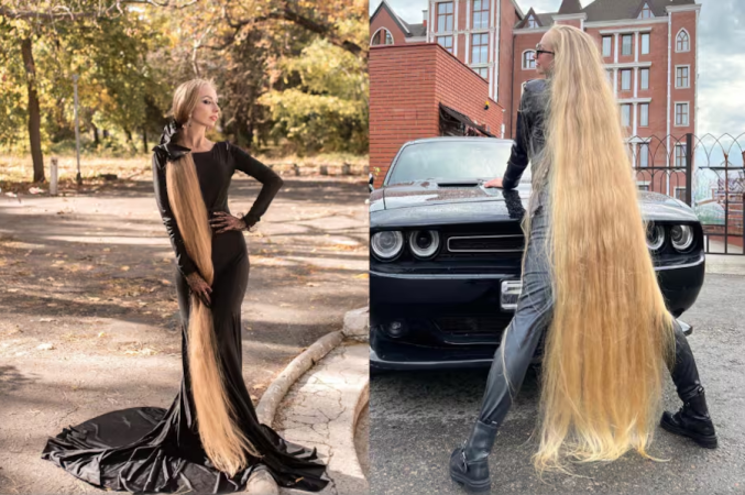 Rapunzel de carne y hueso, influencer que hace 34 años no se corta el cabello