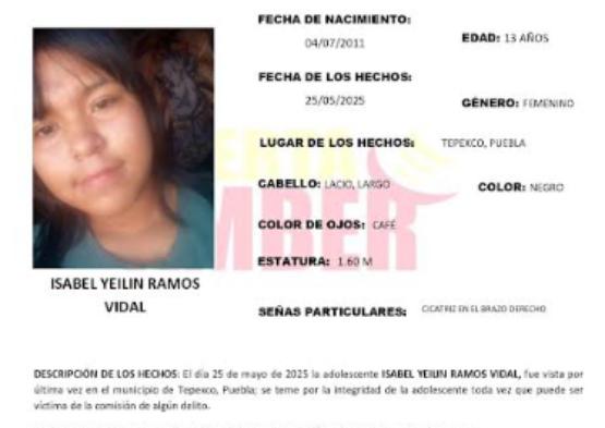 Desaparece menor en Calmeca