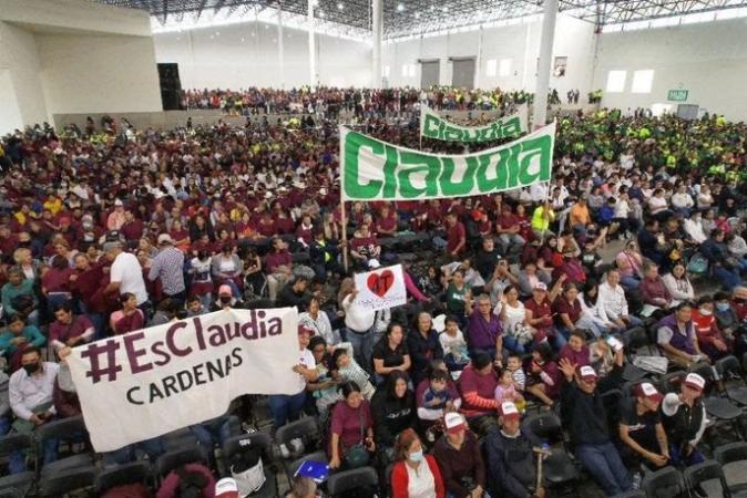 Sheinbaum ofrece videoconferencia ante más de 9 mil personas en SLP