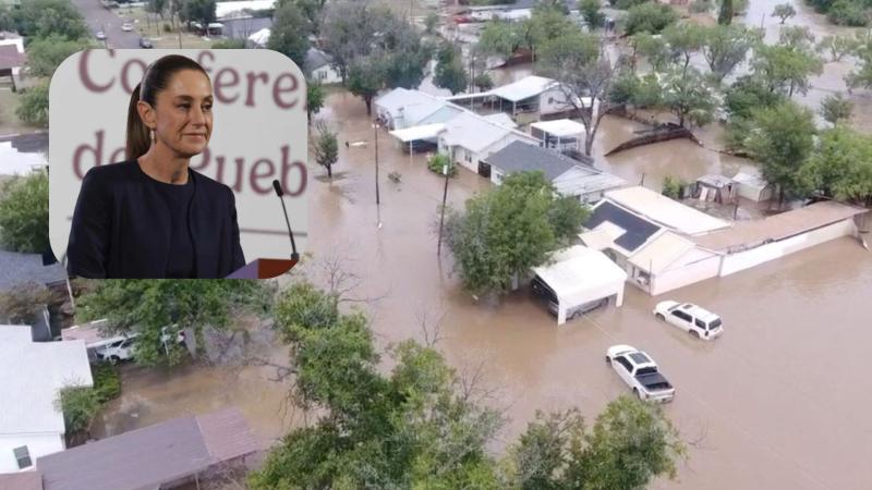 Pese a diferencias, México ayudara a Texas por inundaciones masivas: Sheinbaum
