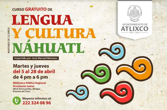 En Atlixco se impartirá curso de Náhuatl