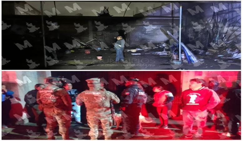 VIDEO Explota presunta bodega de pirotecnia en Texmelucan