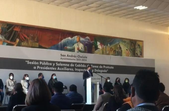 Asumen cargo nuevas autoridades auxiliares en San Andrés Cholula