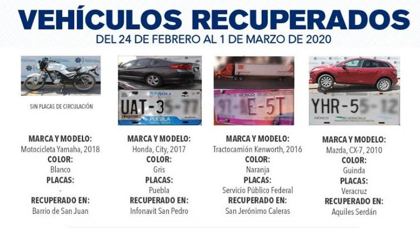 Recuperan siete vehículos con reporte de robo image 1