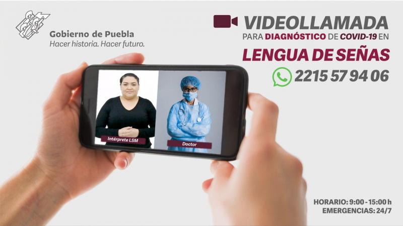 Con videollamada diagnosticarán COVID19 a personas con discapacidad en Puebla