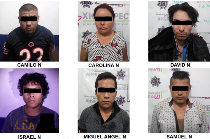 Por narcomenudeo, detienen a 6 en Huauchinango